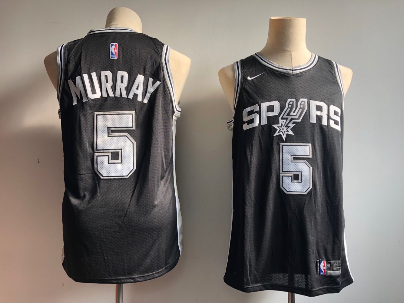 Men San Antonio Spurs #5 Murray Black Game NBA Jerseys